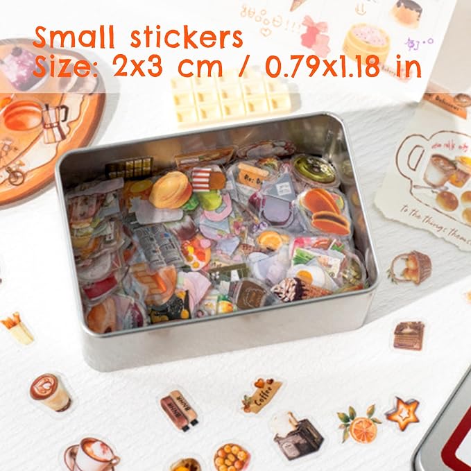 1000 Pcs Coffee Lover Stickers – 2x3cm Waterproof PET Mini Stickers - Image 4