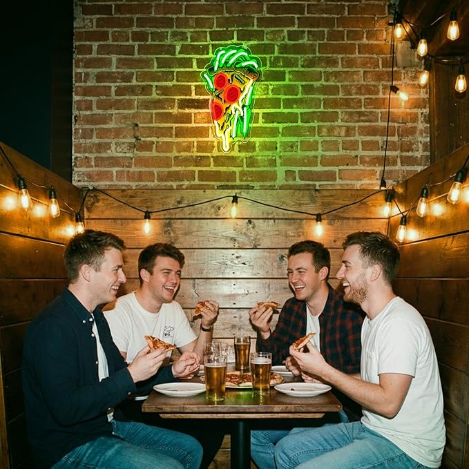 Pizza Neon Sign for Wall Decor Dimmable Pizza LED Neon Light USB Powered LED - Image 7