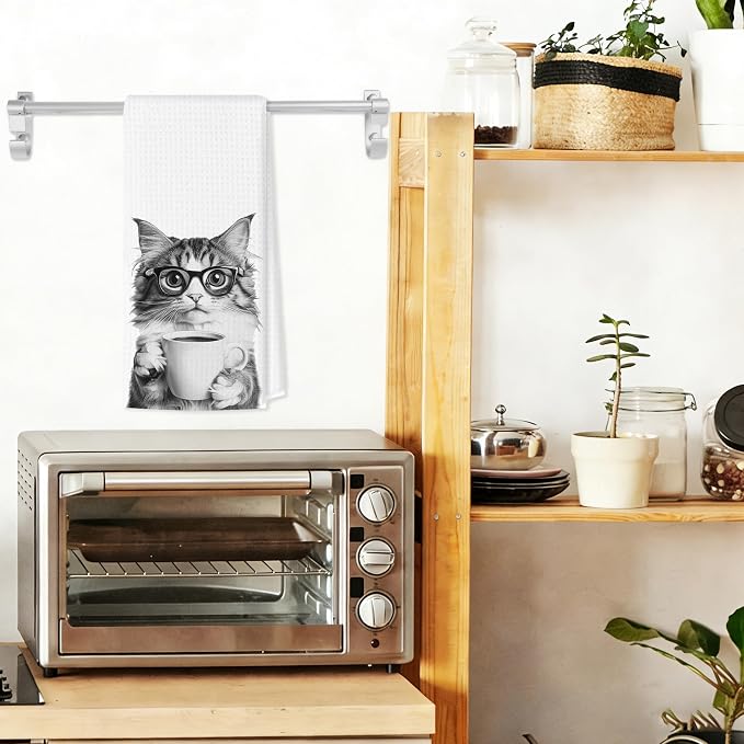 Funny Cat Kitchen Towels, Cats Kitchen Bar Accessories, Cat Lovers Chef Gifts - Image 3