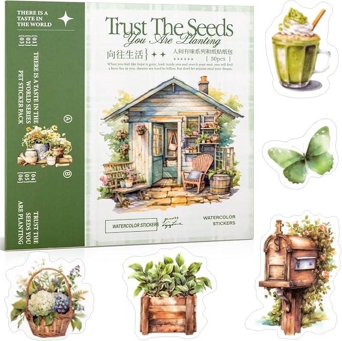 Beautiful Garden Theme Sticker Scrapbooking Supplies by UIDEYVI