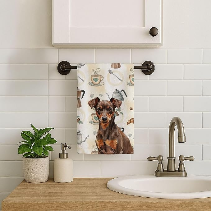 Caroline's Treasures Chocolate and Rust Miniature Pinscher Min Pin Coffee Bar - Image 7