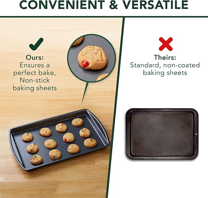 Nifty Cookie & Baking Sheets – Non-Stick Coated Steel, Dishwasher Safe - Image 3