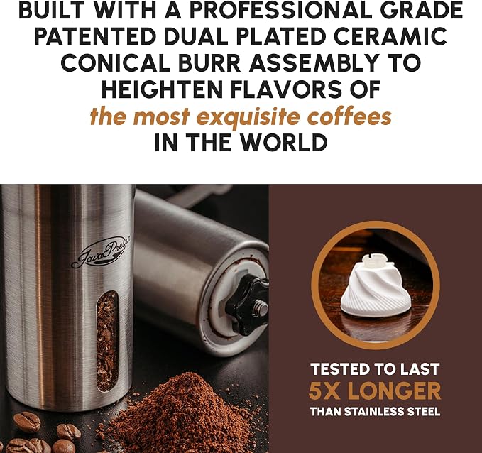 JavaPresse Manual Stainless Steel Coffee Grinder - Image 5