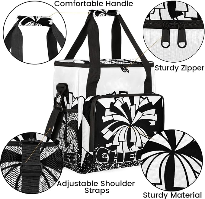 Cheer Theme Coffee Maker Carring Bag, Large Insulated Storage Organizer Case - Image 6