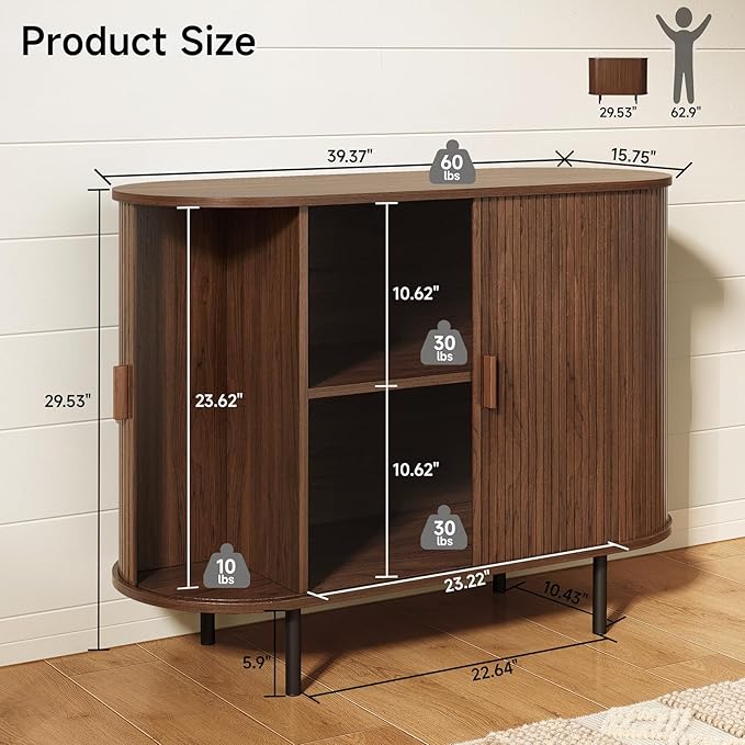 ONBRILL 40" Sideboard Buffet Cabinet - Image 2