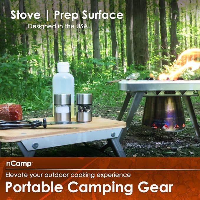 nCamp K2G Basic Compact Cooking Stove and Prep Surface Board Outdoor Camping - Image 2