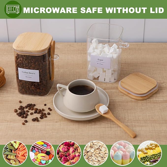 Flour and Sugar Containers - 34 oz Glass Jar - Image 3