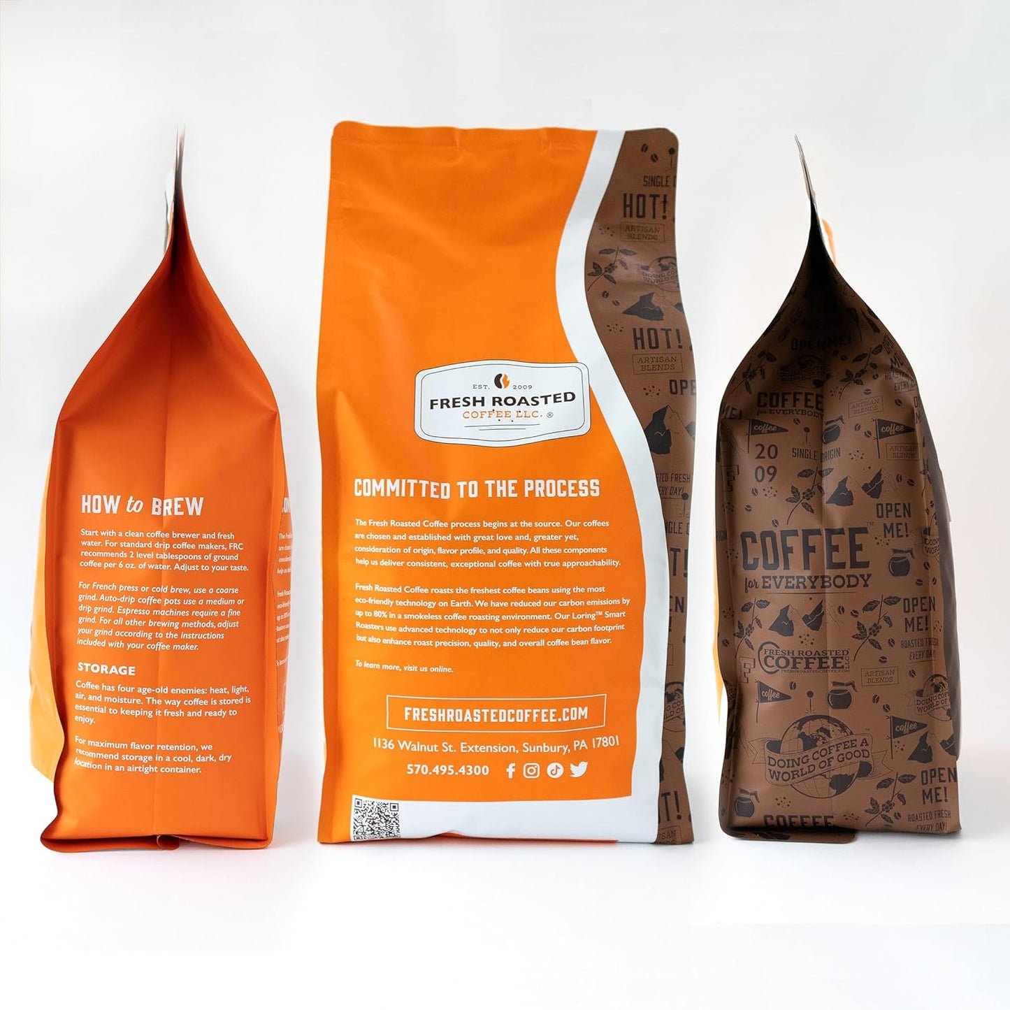 Fresh Roasted Coffee, FRC Dark Roast Blend, 5 lb (80 oz), Kosher, Ground