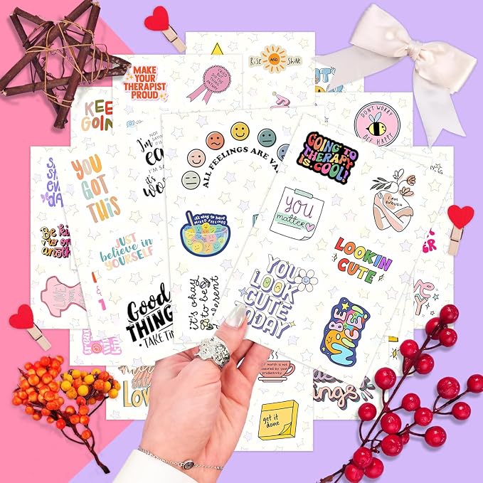 100Pcs Self Care Stickers for Water Bottle and Laptop - Image 7