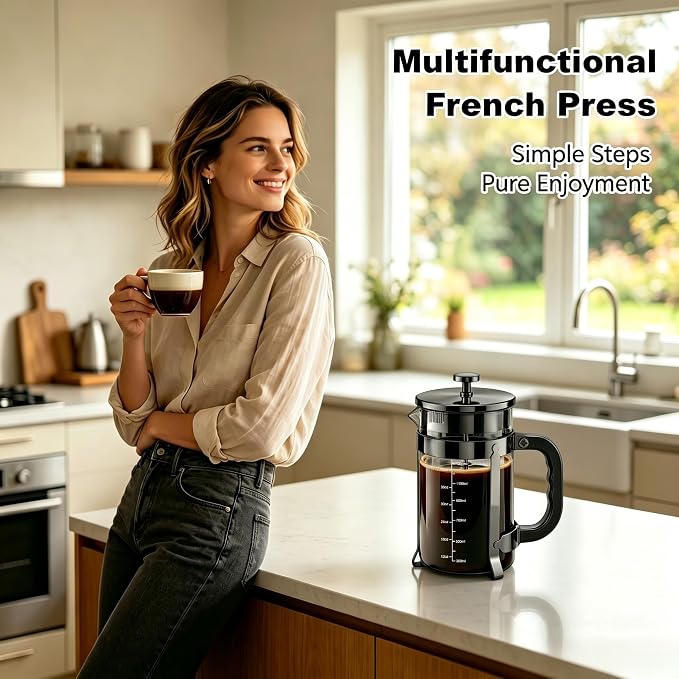 QUQIYSO French Press Coffee Maker, Large Coffee Press - Image 7