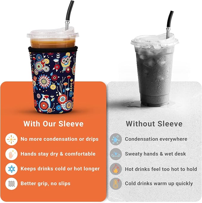 Iced Coffee Sleeve Reusable Large 30-32oz - Image 5