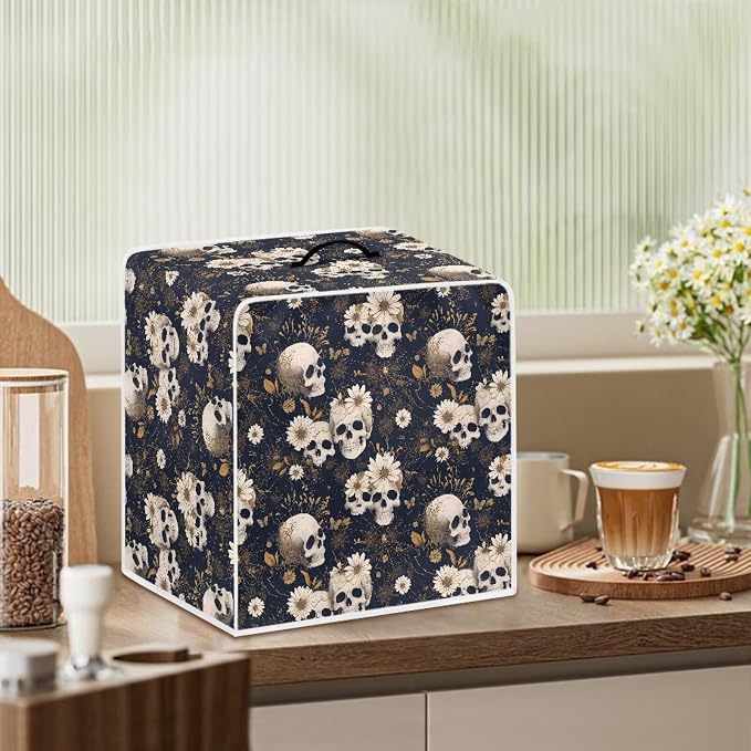 Skull Daisy Coffee Machine Dust Cover Waterproof Universal Barista Express - Image 3