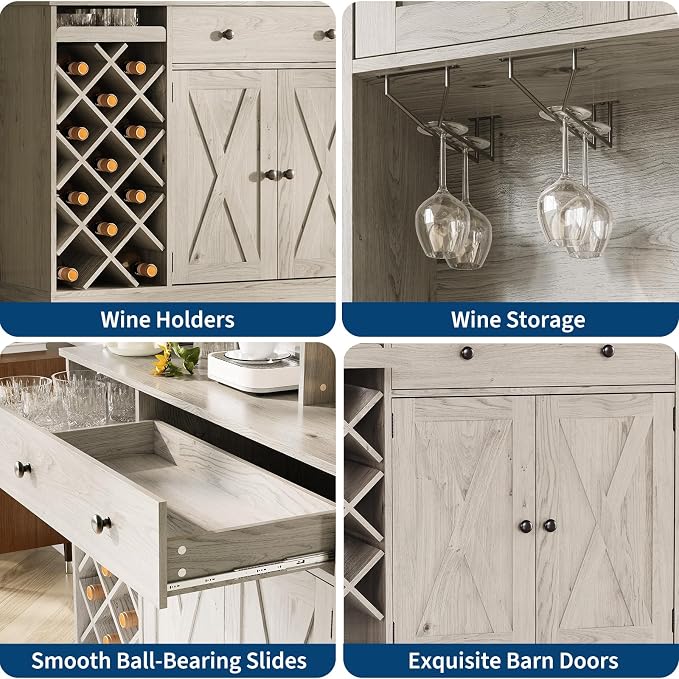IDEALHOUSE 72 Inch Tall Kitchen Pantry Cabinet - Image 6