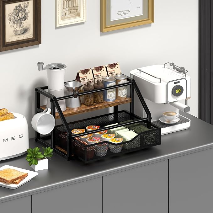 Coffee Syrup Rack Organizer, Syrup Bottle Holder Stand - Image 4