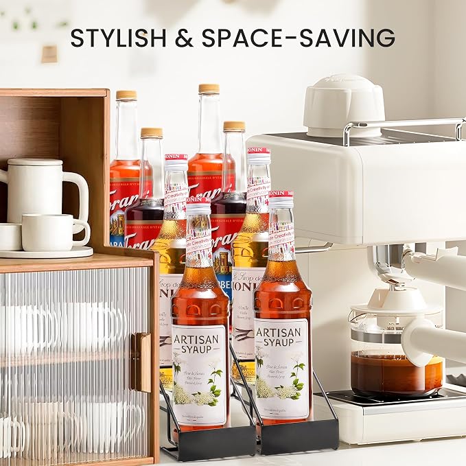 mustry Coffee Syrup Rack for Coffee Bar Accessories, Coffee Syrup Holder Fits - Image 3