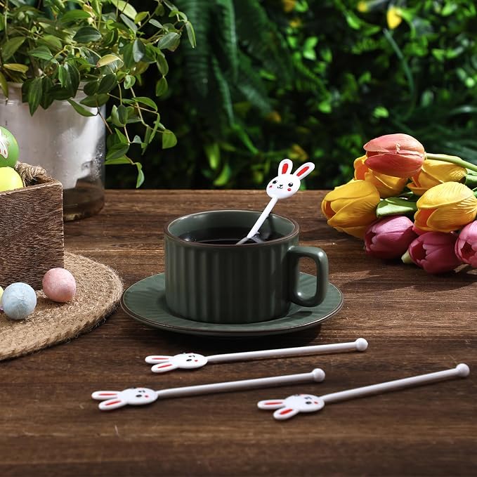 for you 30 Pcs Easter Drink Stirrers Easter Stir Sticks Coffee Stirrers Plastic - Image 7