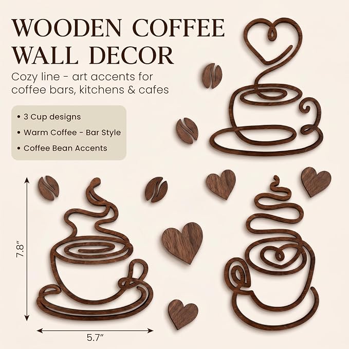 Woodamore Vintage Coffee Line Art Signs - Image 2