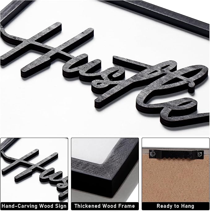 3D Wood Inspirational Office Wall Decor, Positive Quotes Wall Art - Image 2
