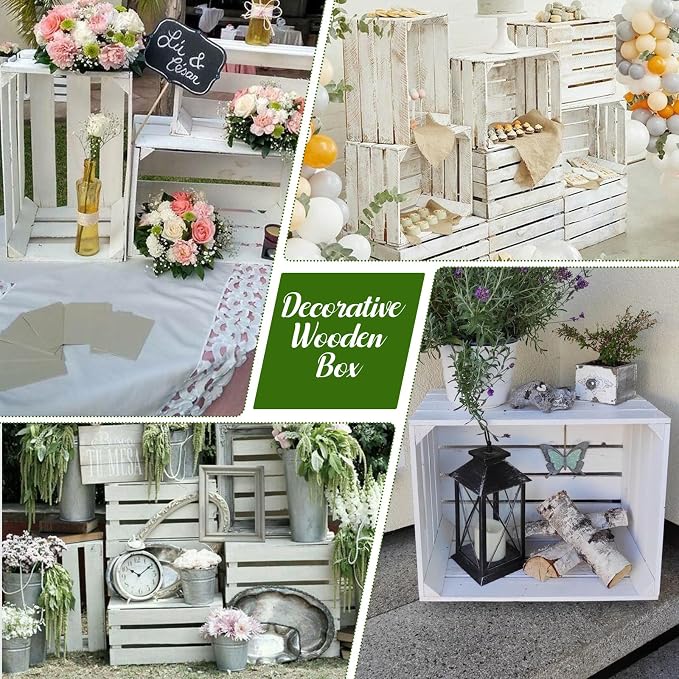 Soaoo 3 Pcs Decorative Nesting Wooden Crates - Image 6