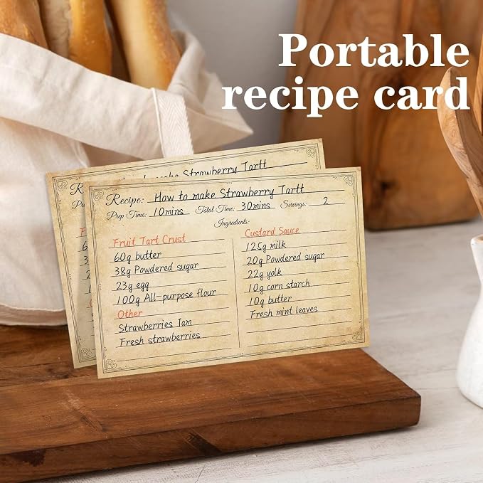 LuBudingJoy Vintage Recipe Cards - Image 6
