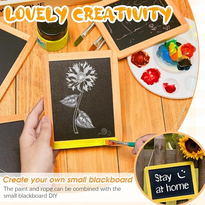 Chinco 24 Pcs Small Slate Chalkboard Mini Chalk Board - Image 6