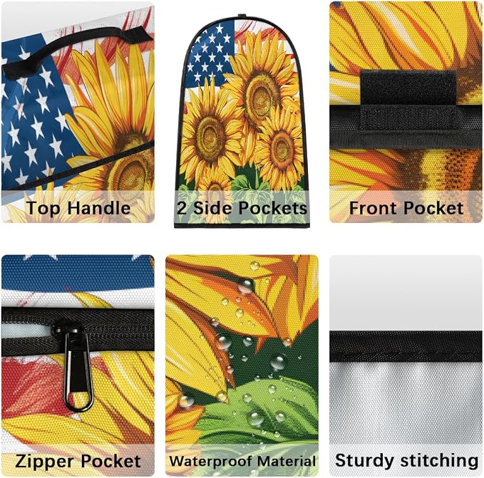 Sunflower Art Kitchen Aid Mixer Cover Compatible Stand Mixer Dust Cover | Flag - Image 4