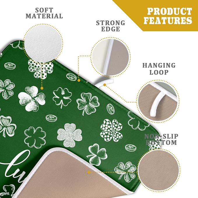 Lucky Shamrocks Dish Drying Mats - Image 4