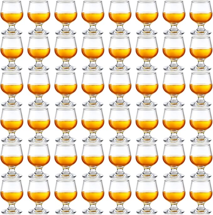 Qunclay 48 Pcs Shot Glasses Cute Cognac Snifter Small Brandy Snifter by Qunclay