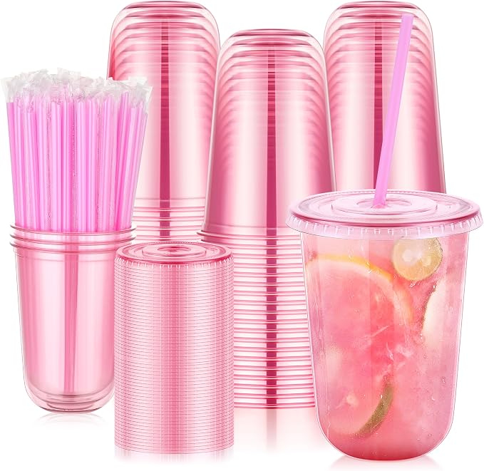 tchrules 100 Set 16oz Plastic Cups by Tchrules