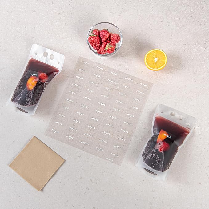 Restaurantware Label Tek 1.9 x 1 Inch Sangria Juice Bottle Labels 100 - Image 6