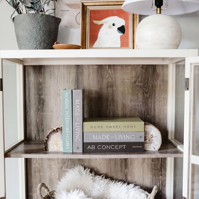 PROBENEX 4 Pcs Decorative Books | Faux Olive Coffee Table & Shelf Decor | - Image 5