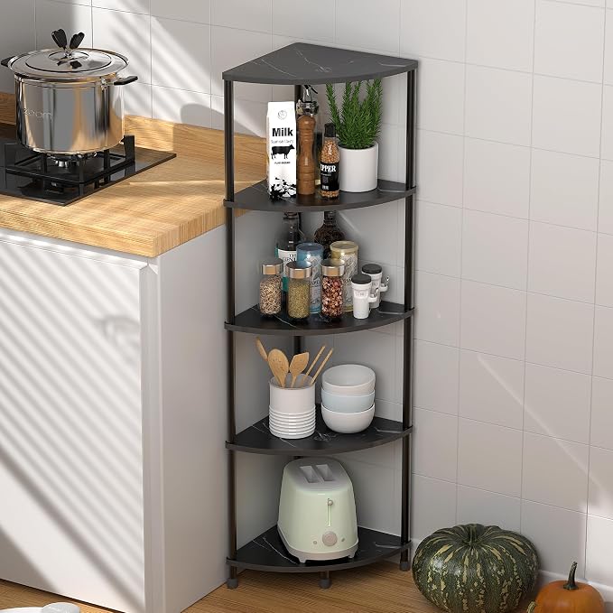 Book Shelf Corner Shelf, 5 Tier Corner Bookshelf Display - Image 3