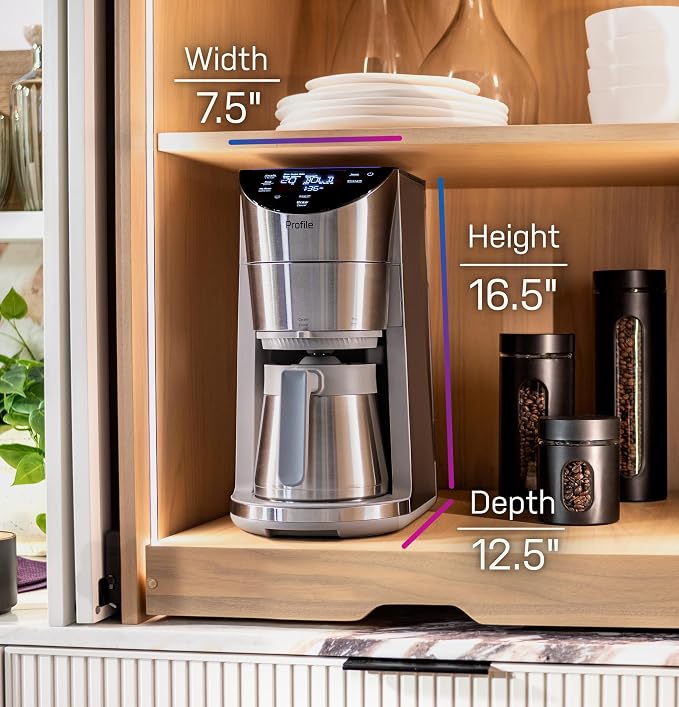 GE Profile Smart Grind & Brew Coffee Maker w/Podless Single Serve, 90oz Water - Image 3