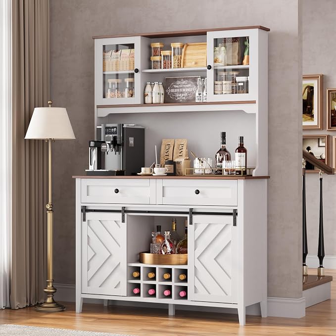 Garvee 72" Farmhosue Bar Cabinet - Image 5