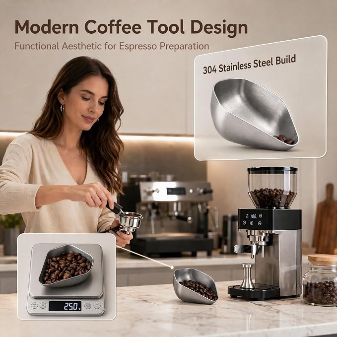 Coffee Bean Dosing Cup Stainless Steel Espresso Measuring Tray - Image 6