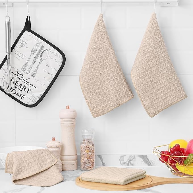 Homaxy Microfiber Waffle Weave Kitchen Dish Cloths, 12 x 12 Inch Ultra - Image 5