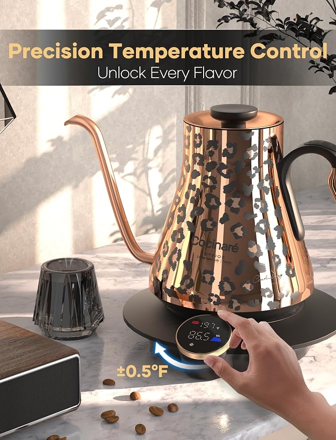 Cocinare Artisan Collection Gooseneck Electric Kettle, ±0.5℉ Precise - Image 6
