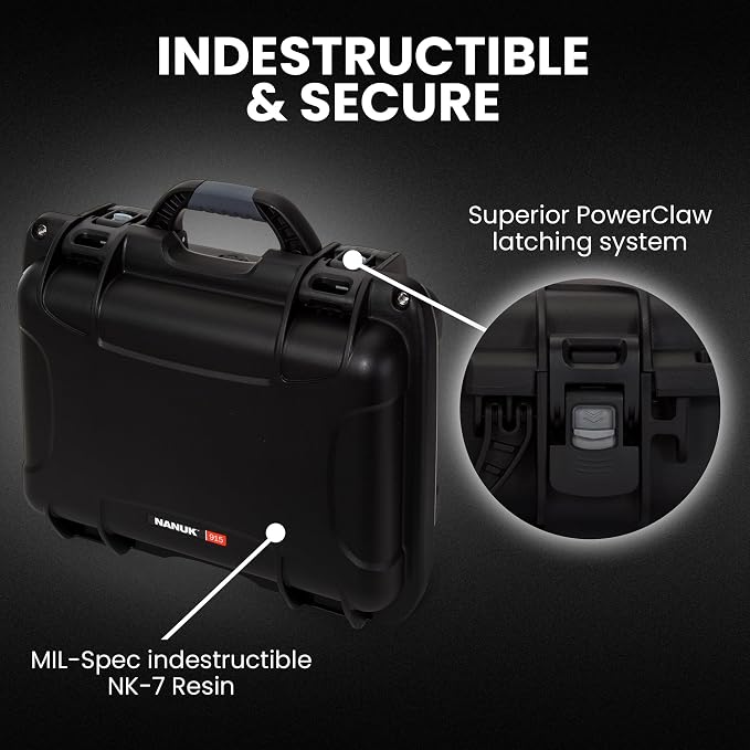 NANUK 915 Empty Hard Case, IP67 Waterproof, Dustproof and Impact Resistant - Image 2