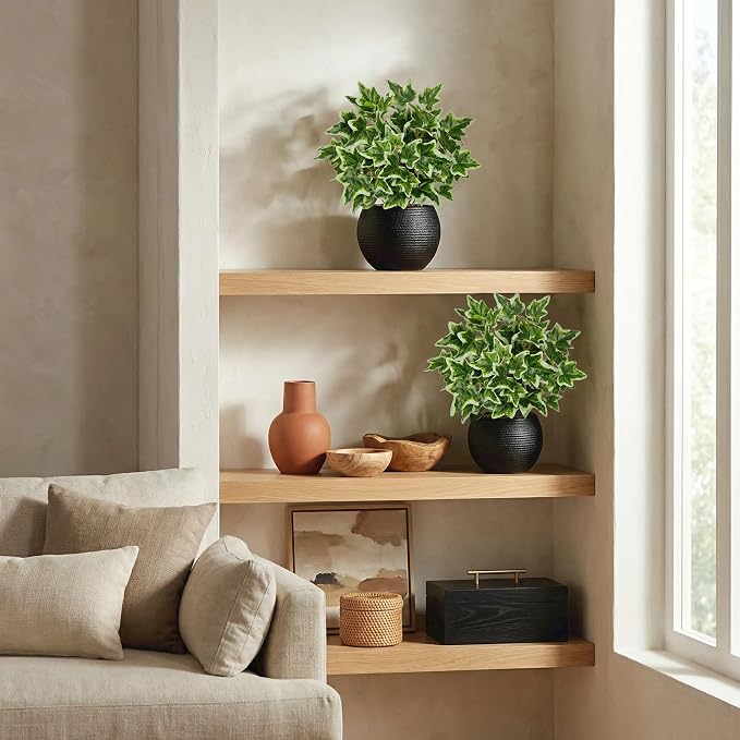 2 Packs Artificial Plants in Black Pot - Image 4