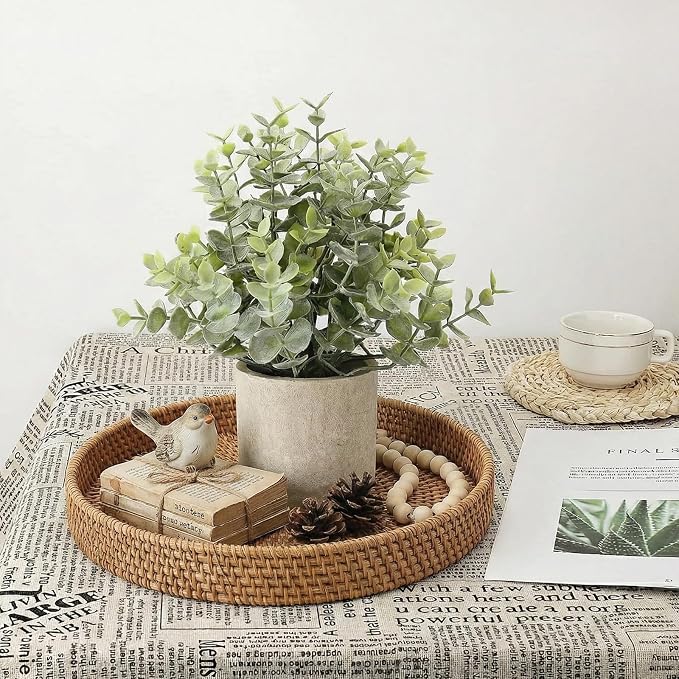 ALAGIRLS 2 Pack Small Fake Plants, Small Faux Plants in Pulp Pot - Image 5
