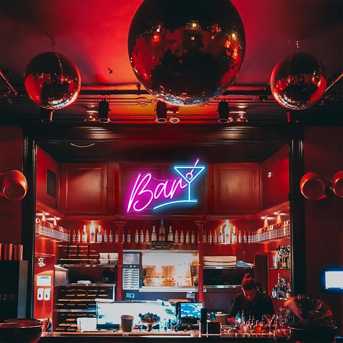 Kavaas Bar Neon Sign for Home Bar, LED Bar Sign for Man Cave Pub Cocktails Party - Image 5