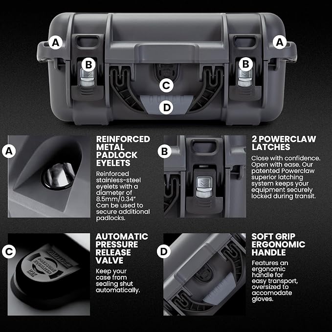 NANUK 915 Hard Case with Cubed Foam – Compact Waterproof Travel Camera Hard - Image 5