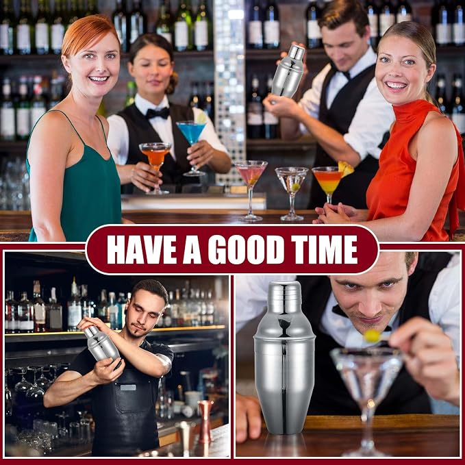 Nitial 9 Pcs Bar Cocktail Shaker Professional Stainless Steel Martini Drink - Image 6