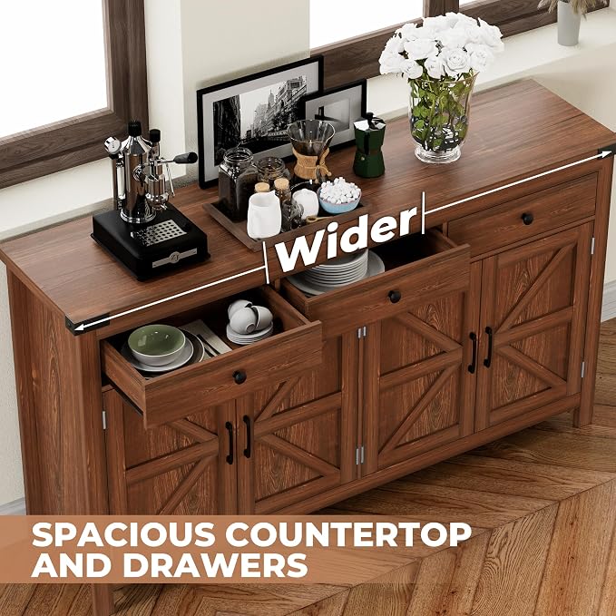 VVFLU 63" Sideboard Buffet Cabinet - Image 4