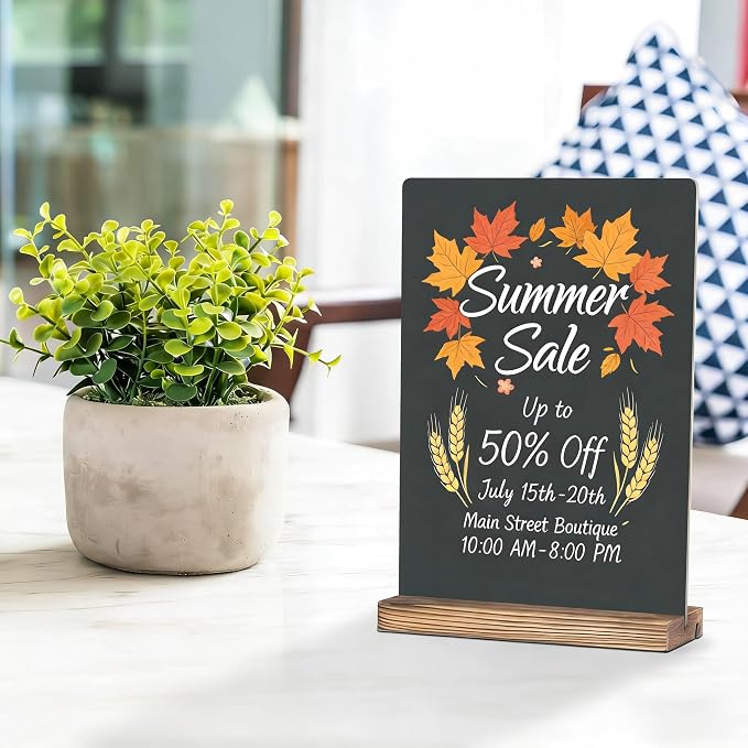 7.9x5.1 Desktop Chalkboard Sign - Image 4