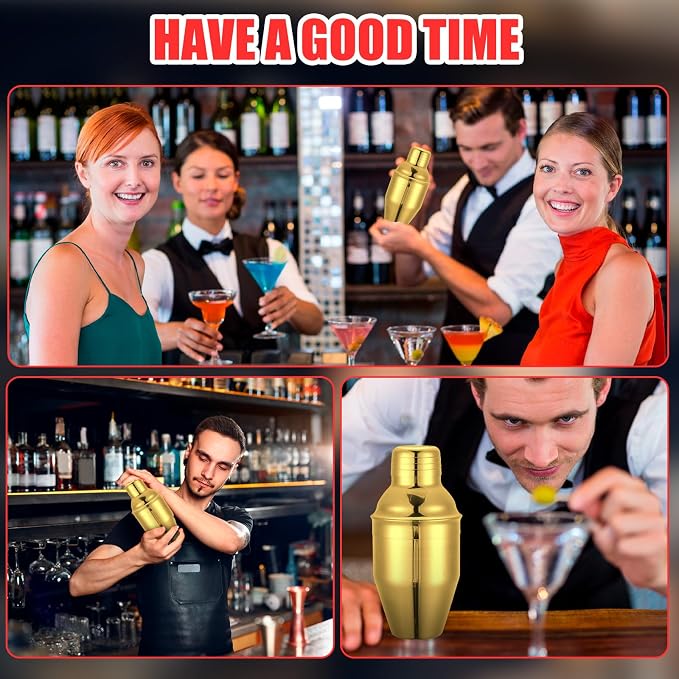 Nitial 9 Pcs Bar Cocktail Shaker Professional Stainless Steel Martini Drink - Image 5