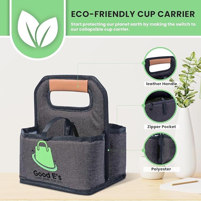 Good E’s 4 Cup Reusable Coffee Cup Carrier - Image 8