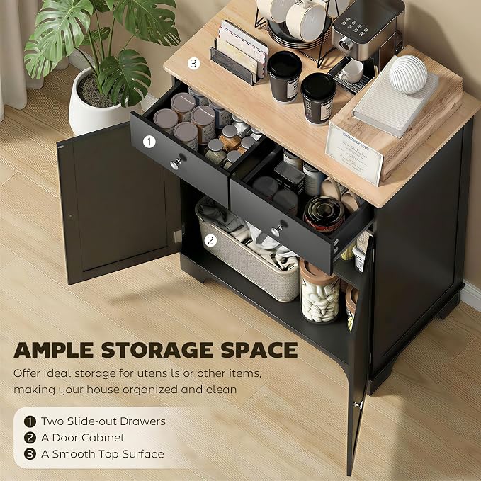 HOMCOM Sideboard Buffet Cabinet - Image 4