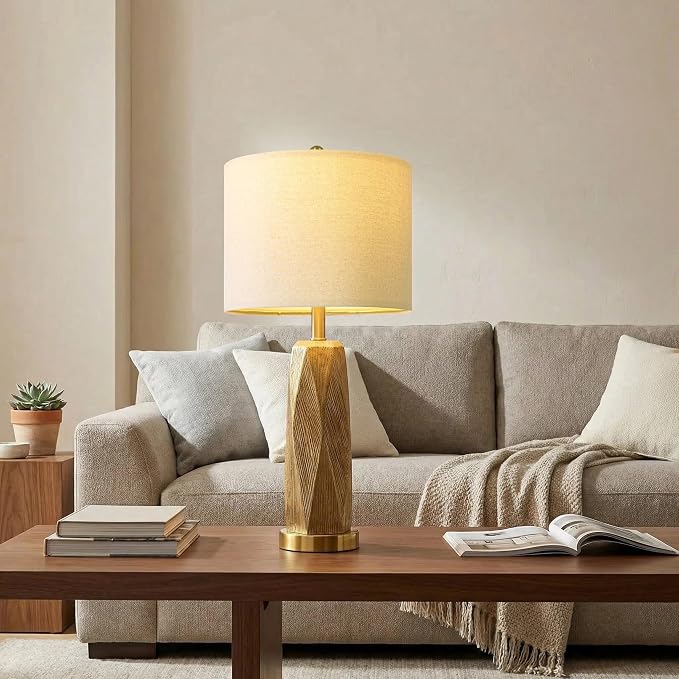 BOBOMOMO 27.5" Gold Table Lamps Set of 2 - Image 5