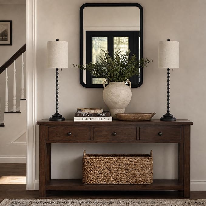 Buffet Lamps Set of 2, Dining Sideboard & Living Room, Candlestick Lamps - Image 2